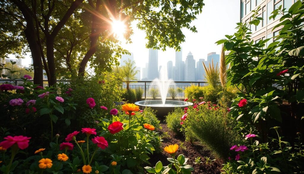 Reaproveitamento de água na jardinagem urbana